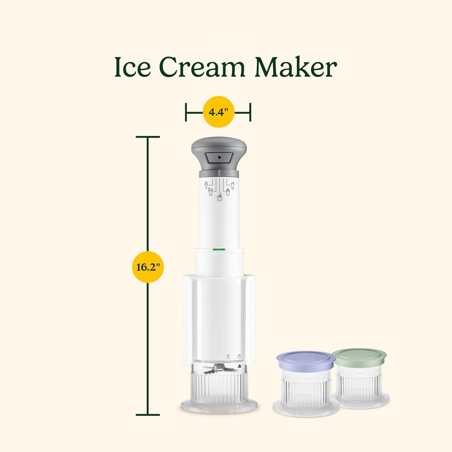 Portable 5-in-1 Ice Cream Maker – Milkshakes, Slushies, Sorbets & Mix-Ins