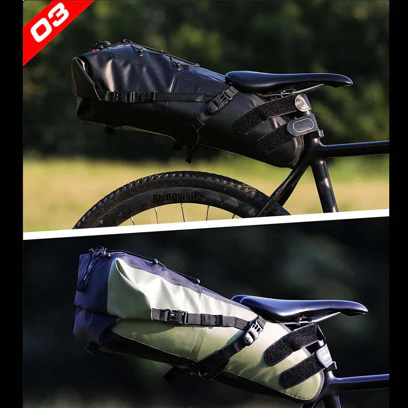 10L Waterproof Cycling Saddle Bag – Water-Resistant, Lightweight, and Durable