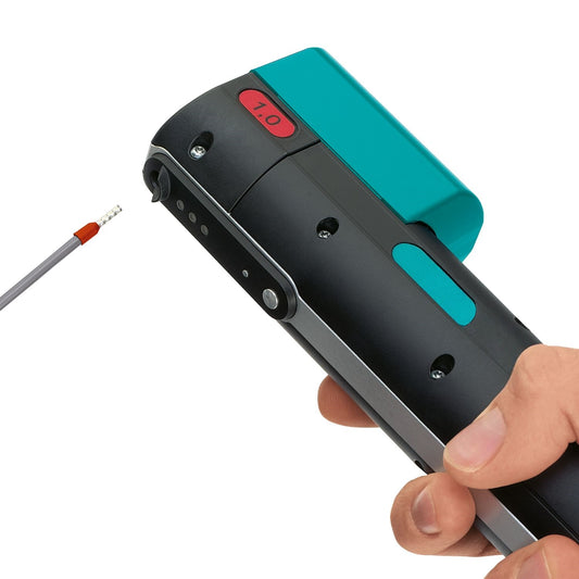 Automatic Wire Stripping & Crimping Tool – Battery-Powered, Handheld, Complete Kit