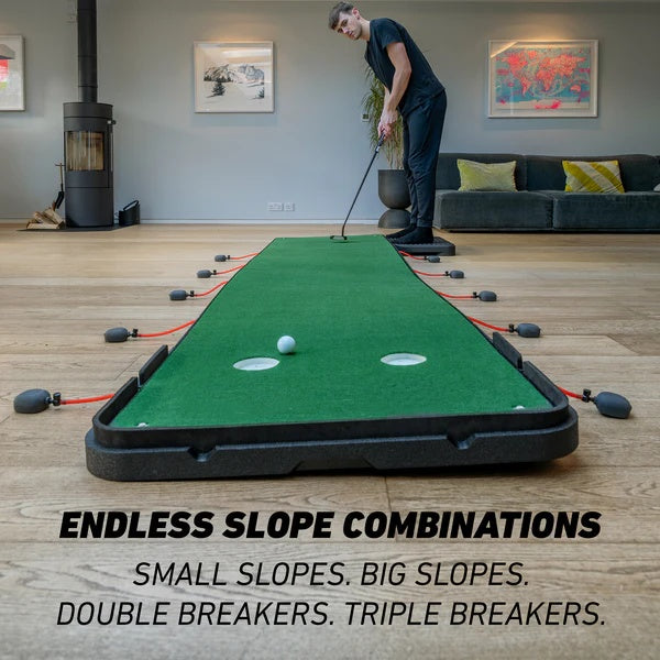 Adjustable Golf Putting Mat – Realistic Breaks Up to 10ft with Ball Return