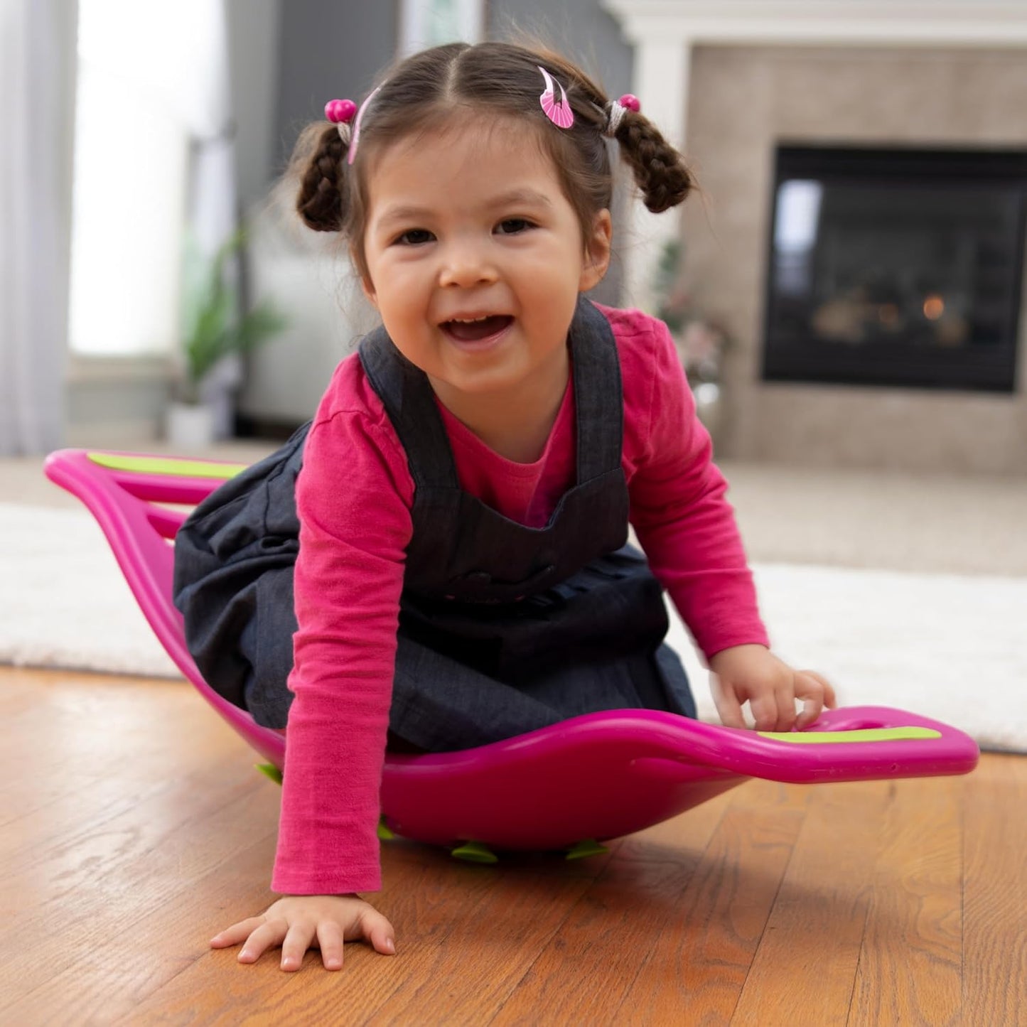 Curved Swing and Bounce Board—A board for children to swing, bounce, and practice balance