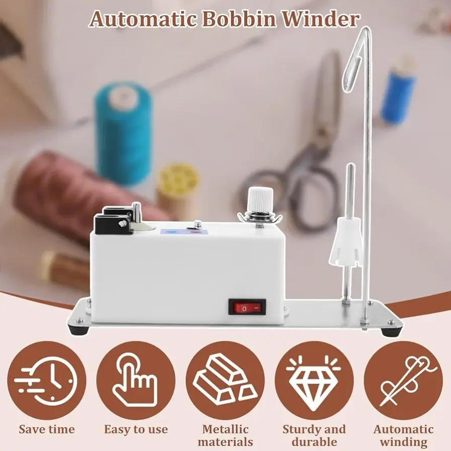 Portable Automatic Bobbin Winder – High-Speed Electric with Auto-Stop for Sewing Machines