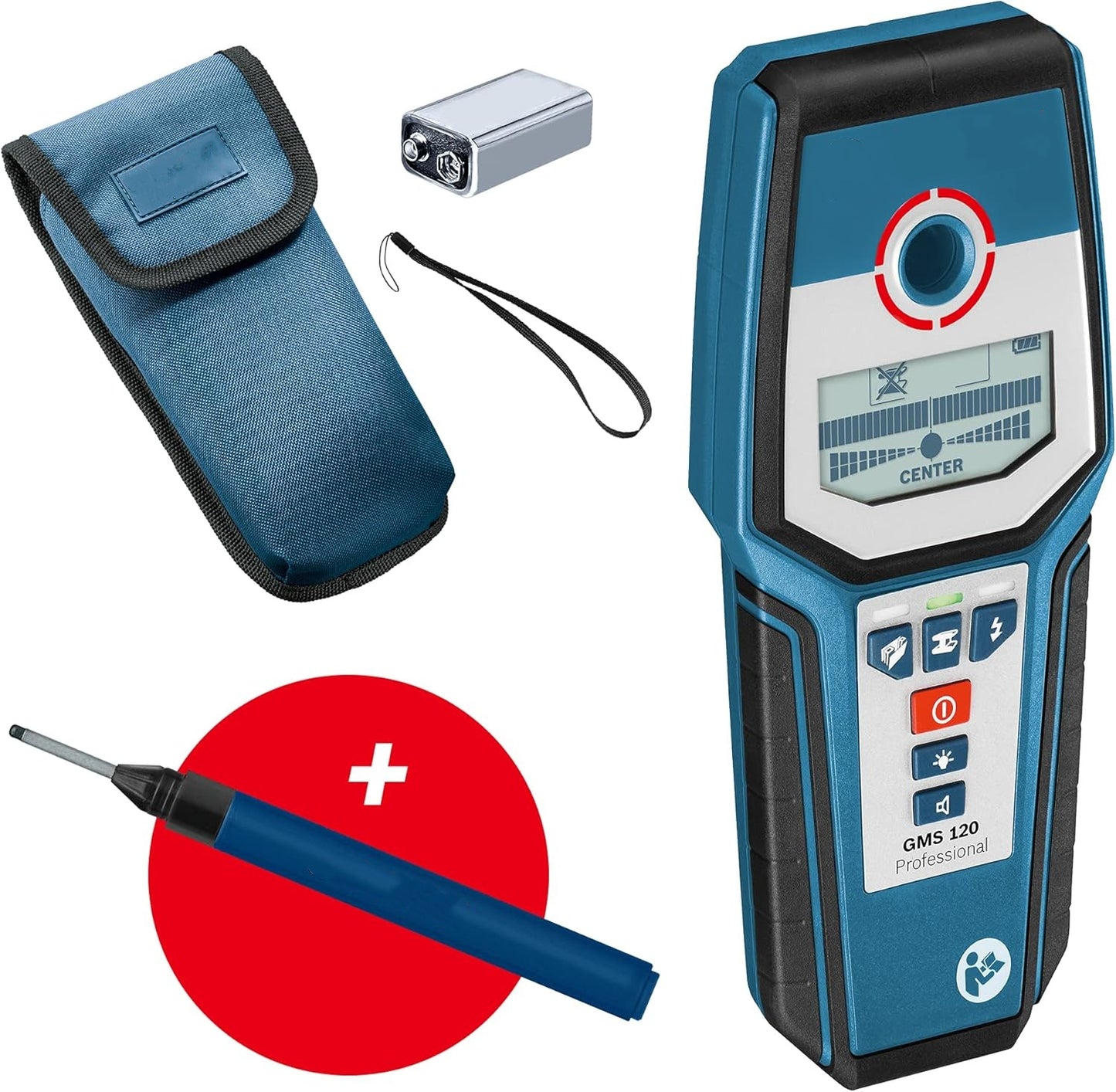 Professional Wall Scanner & Metal Detector – 100mm Depth, Live Cable Detection