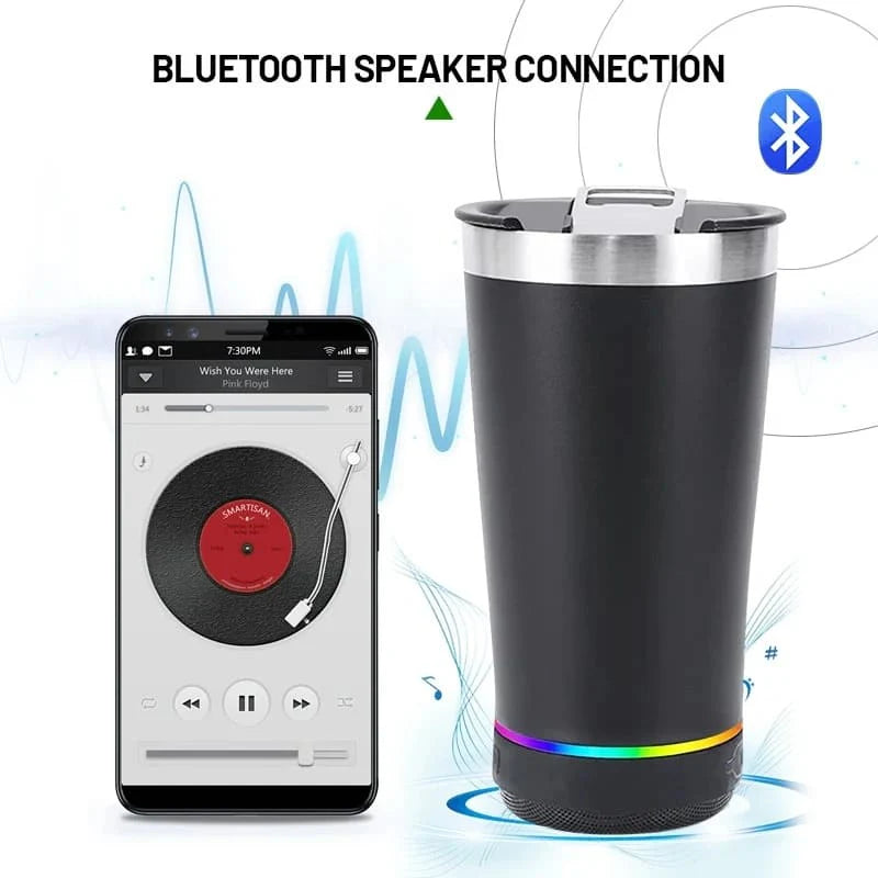 16oz Bluetooth Speaker Insulated Tumbler