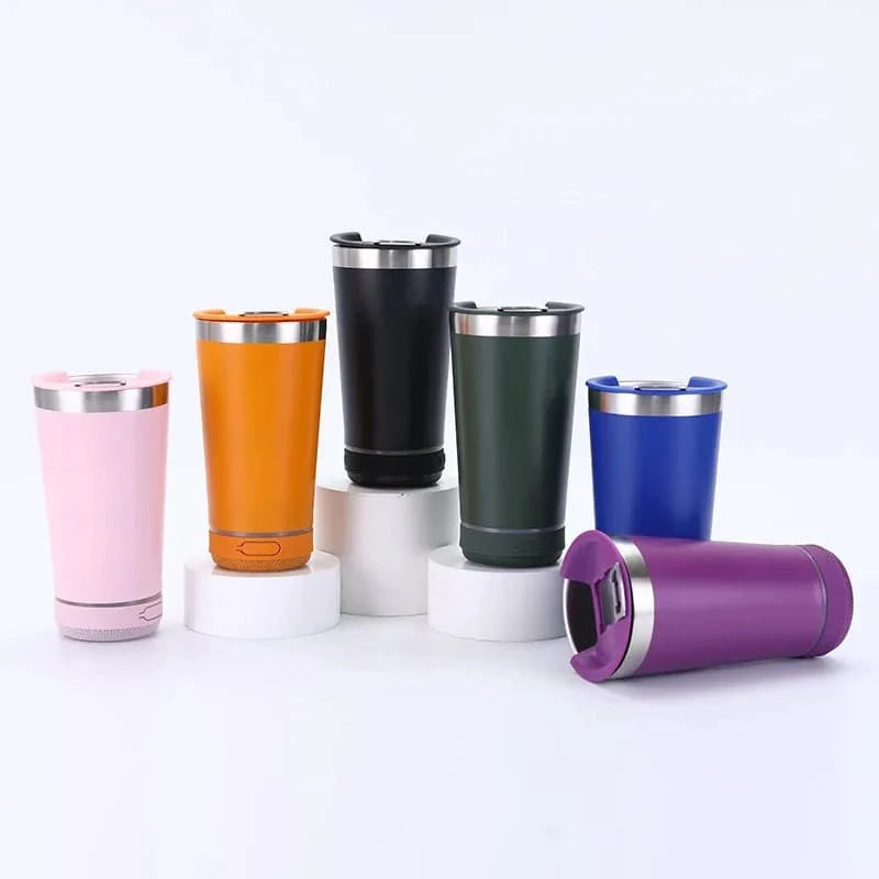 16oz Bluetooth Speaker Insulated Tumbler