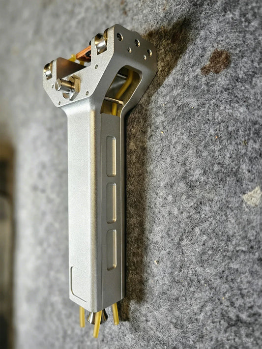 Telescopic Aluminum Alloy Slingshot – CNC-Machined, Quick-Change Bands