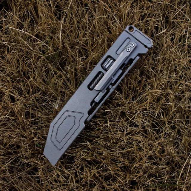 12-in-1 Titanium Multi-Function Pry Bar – Pen-Sized EDC Tool with Tritium Glow Slots