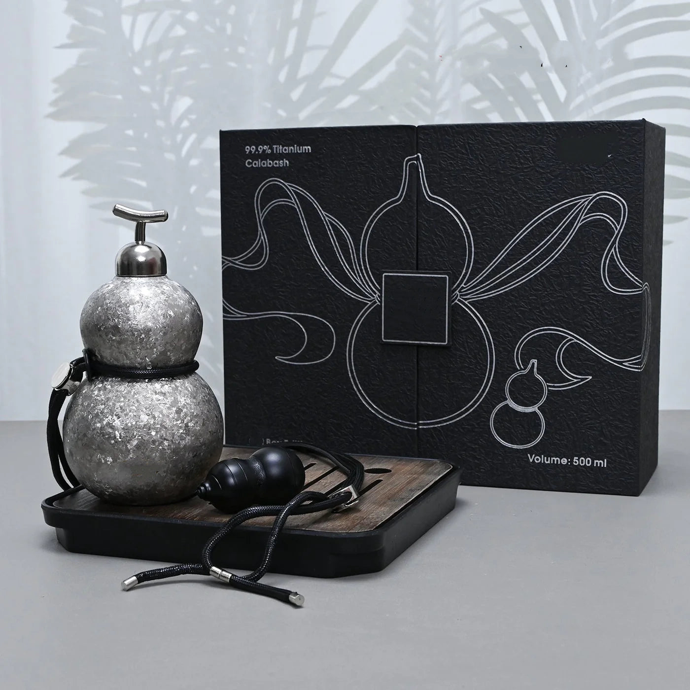 Titanium Gourd Thermos Bottle & EDC Gift Box – 99.9% Pure Titanium