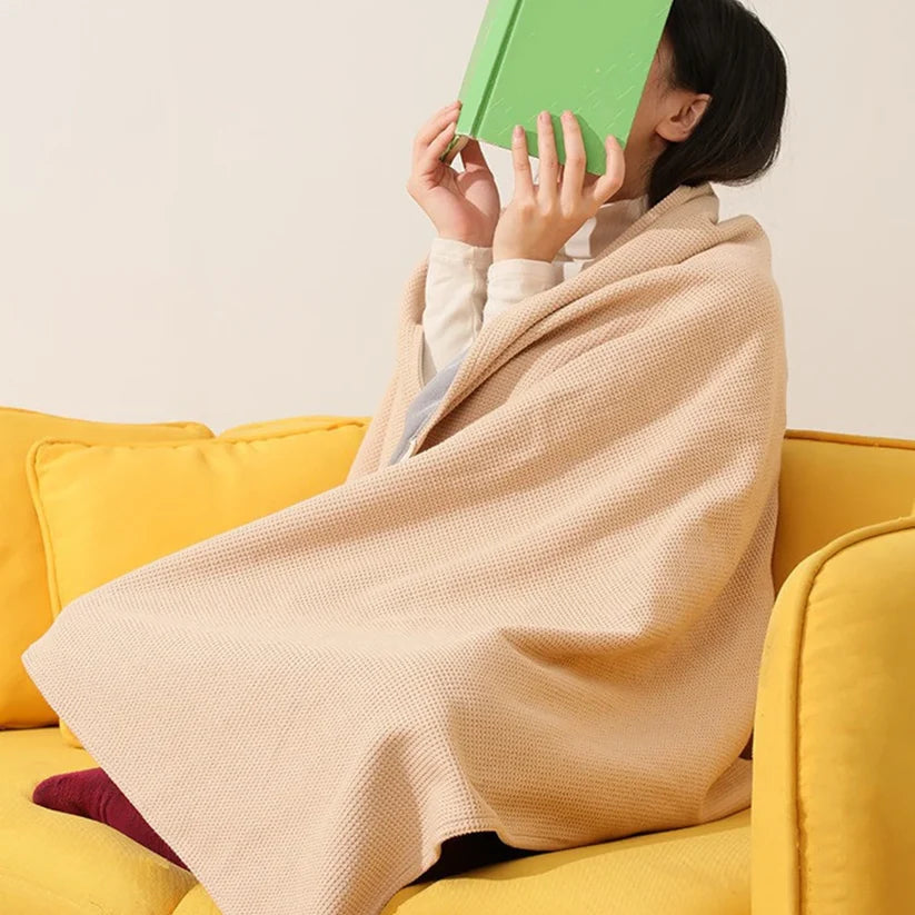 USB Heated Shawl Blanket – Wearable Electric Heating Shawl with Zipper Closure