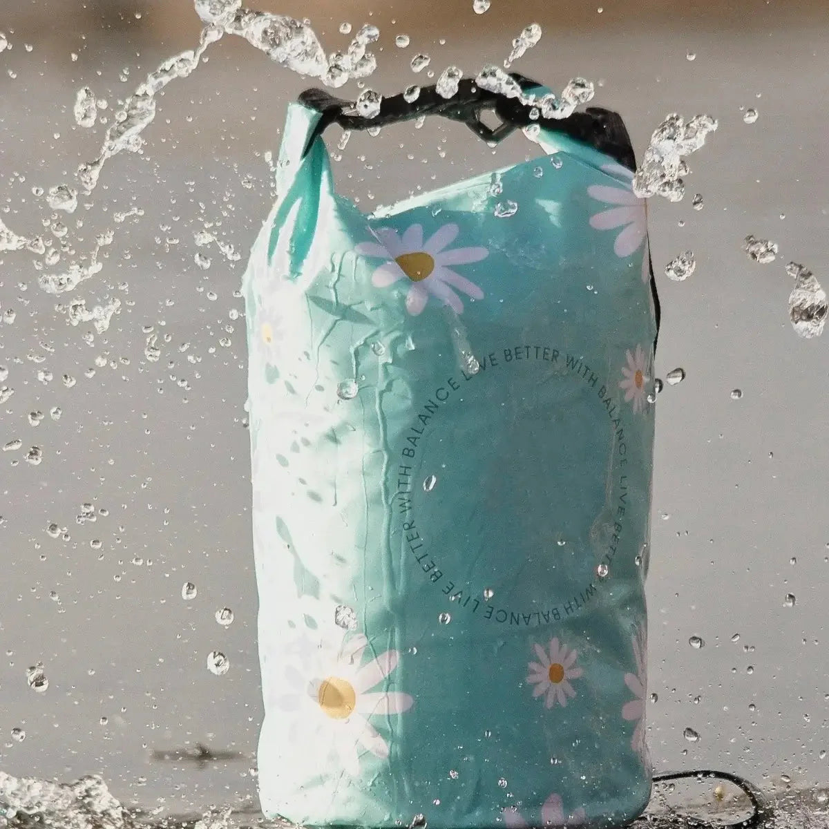 Floral Pattern Waterproof Dry Bag – Roll-Top Seal for Kayaking & Beach