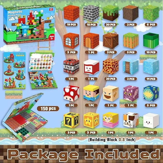 150 Magnetic Cubes – Screen-Free Montessori Play