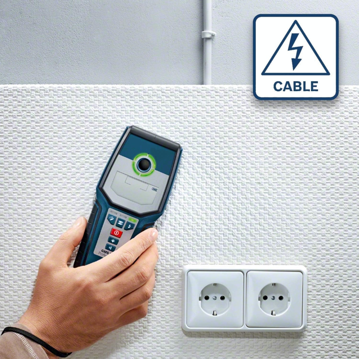 Professional Wall Scanner & Metal Detector – 100mm Depth, Live Cable Detection