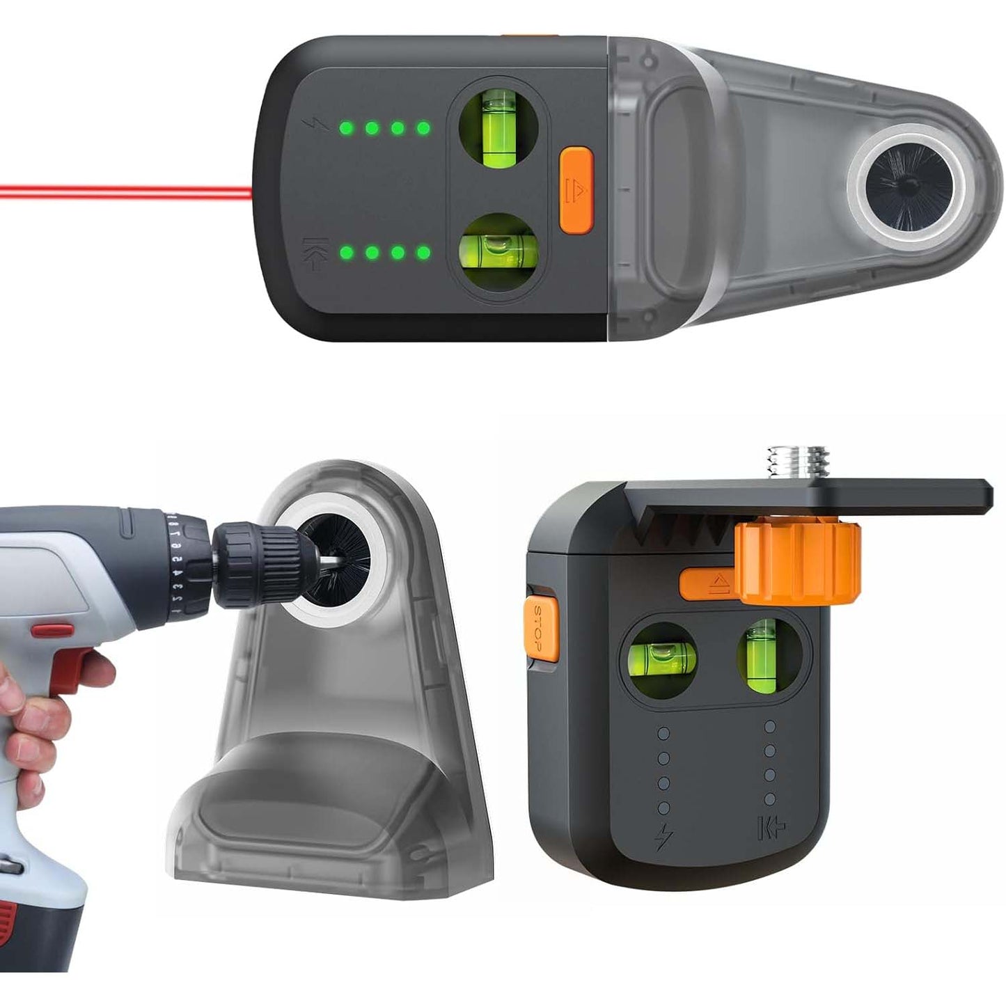 Laser Spirit Level – 3-in-1 Tool with Electric Suction & Drill Dust Collector