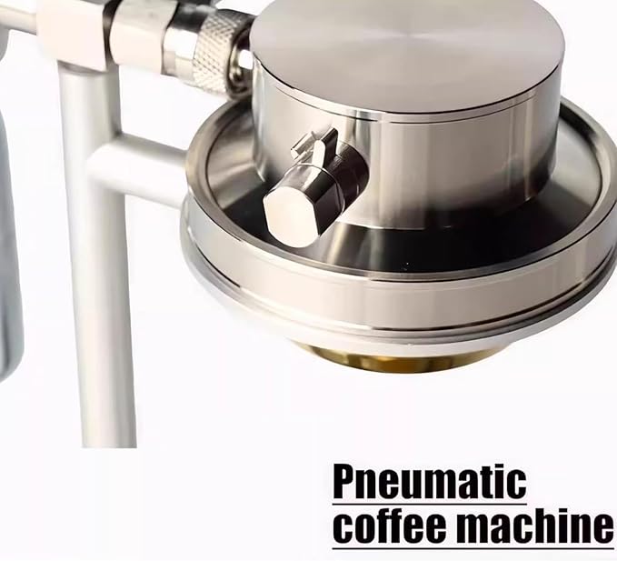 Pneumatic Espresso Machine – 9 Bar Extraction, Pressure Gauge, Stainless Steel, for Camping & Travel
