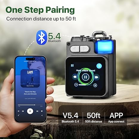 Smart Bluetooth Speaker – Portable Touchscreen with Bass