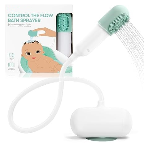 Bath Sprayer Attachment for Baby Tub – Rinse Control with Scalp Massager