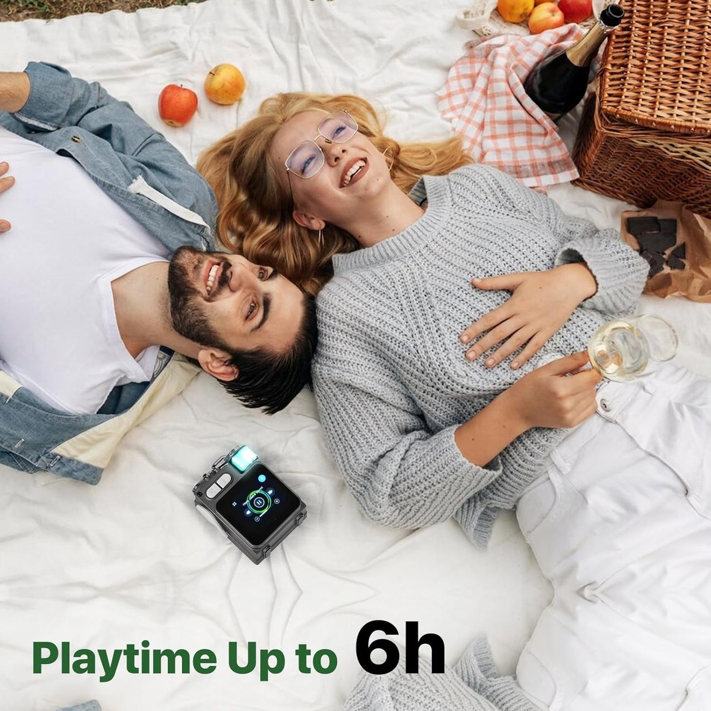 Smart Bluetooth Speaker – Portable Touchscreen with Bass