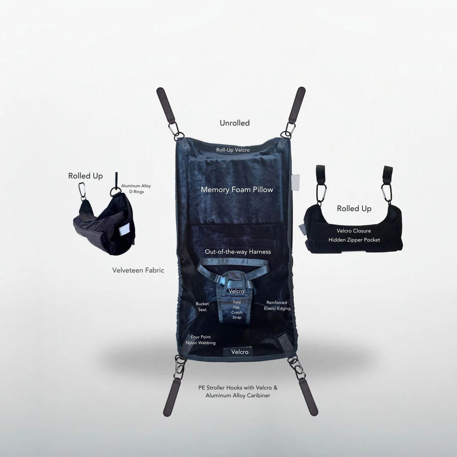 Stroller Extra Seat – Clip-On Second Seat for Toddlers, Unrolls in Seconds