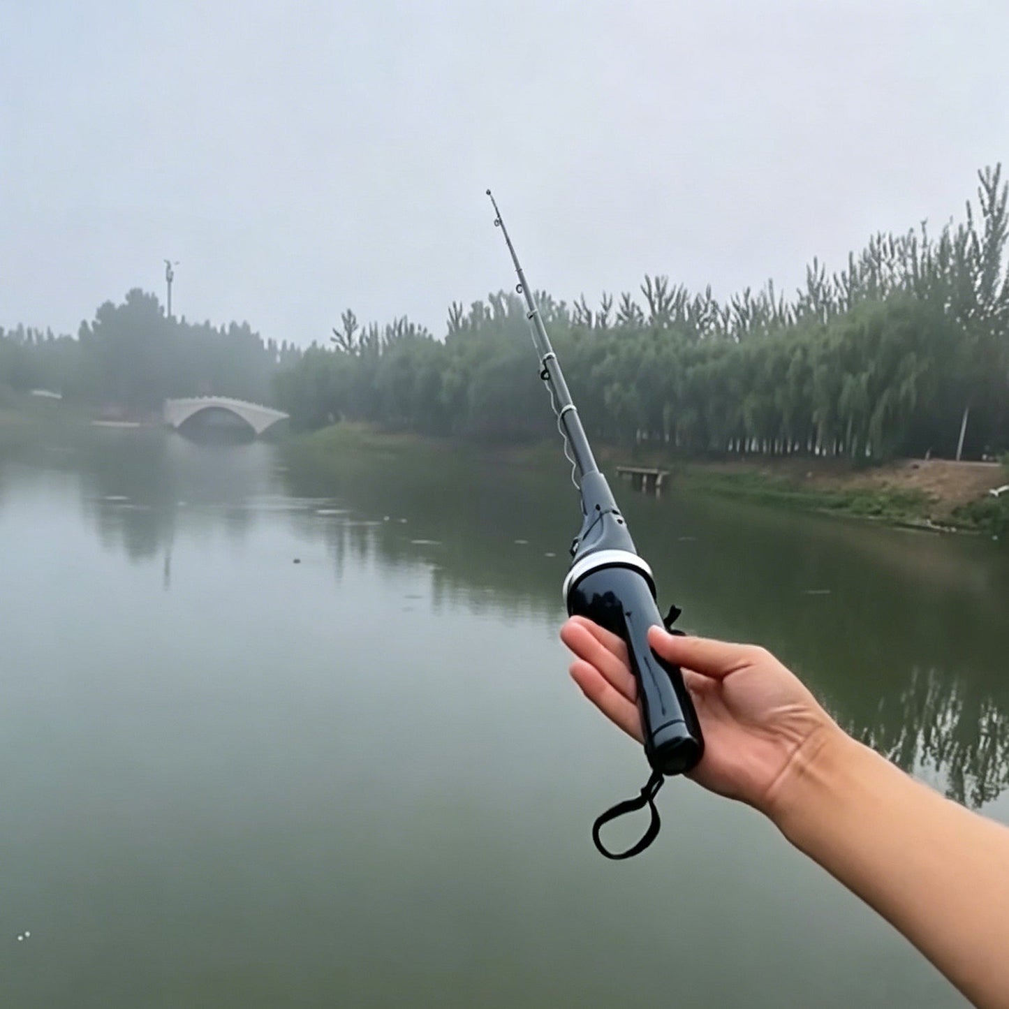Portable folding carp fishing rod