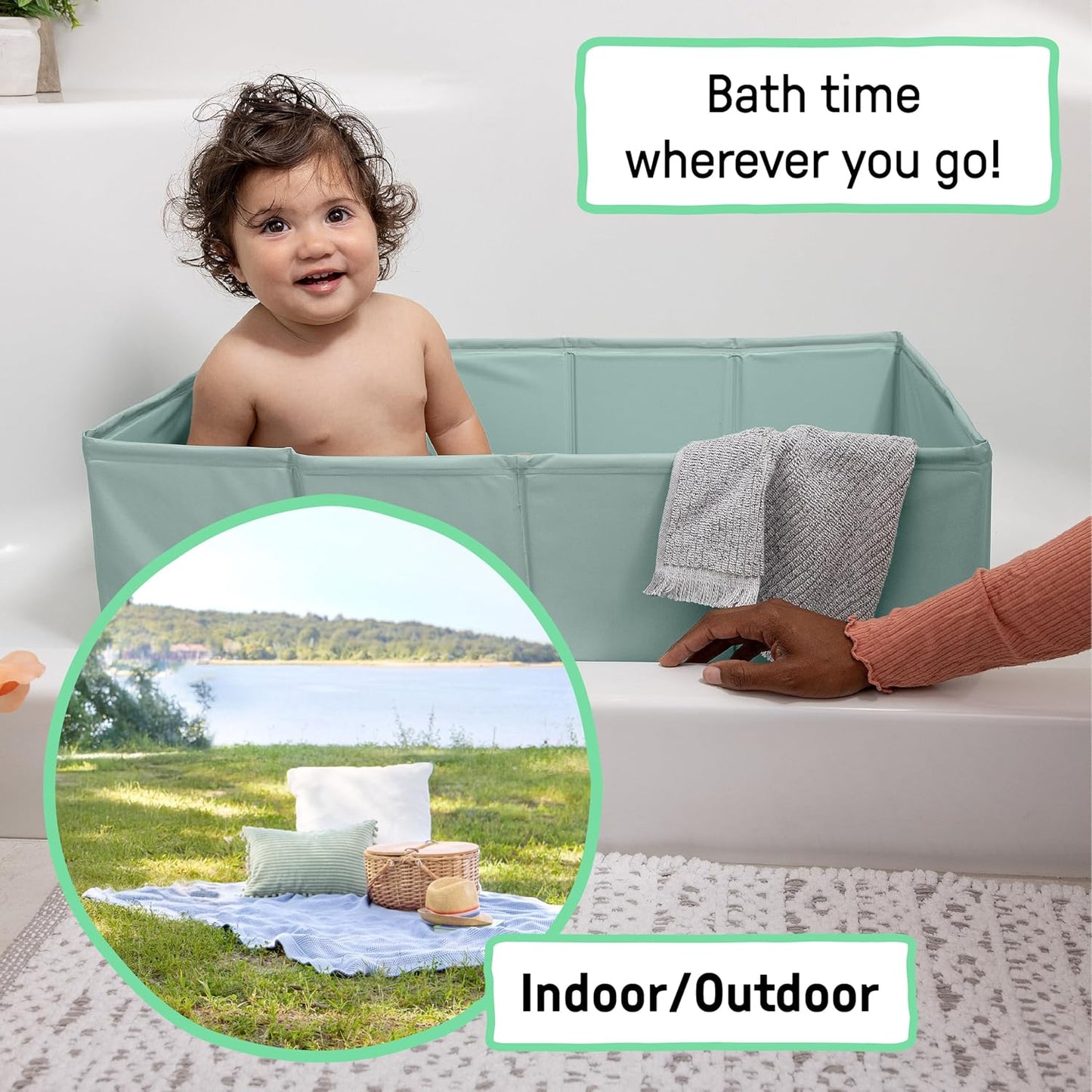 Toddler Folding Tub – Portable Baby Bathtub
