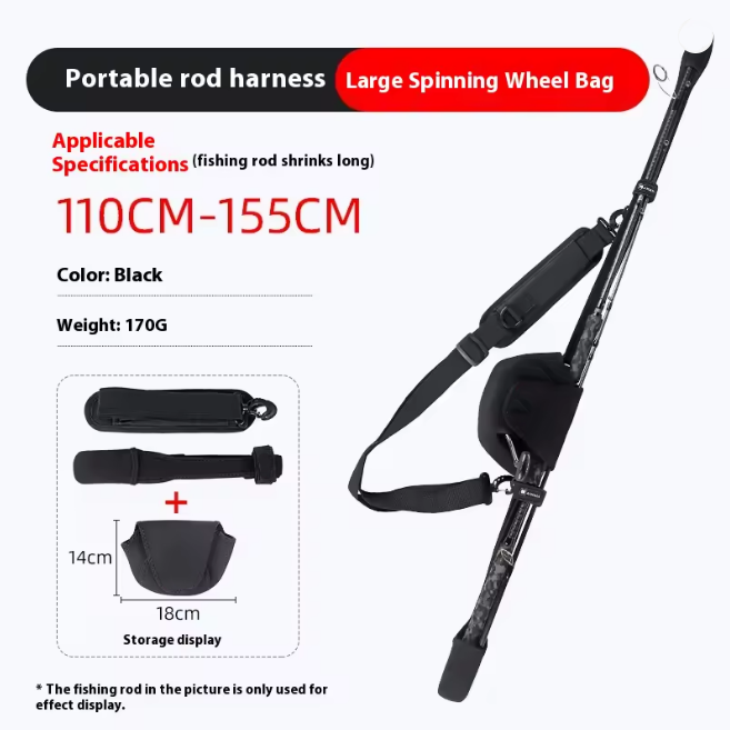 Lightweight Portable Fishing Rod Case – Protective Sleeve with Straps for Travel, Bike & Lure Rods