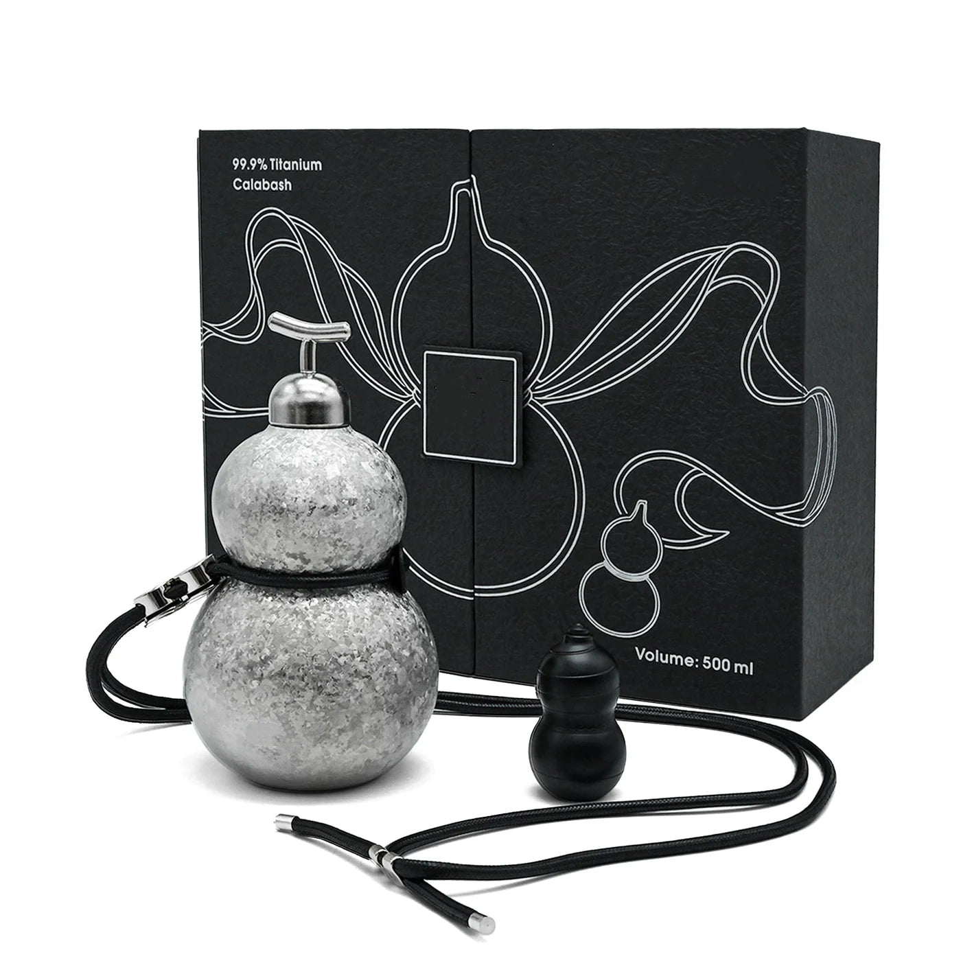 Titanium Gourd Thermos Bottle & EDC Gift Box – 99.9% Pure Titanium