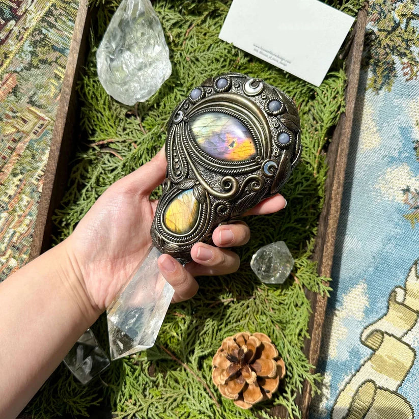 Natural Handmade Black Obsidian Mirror