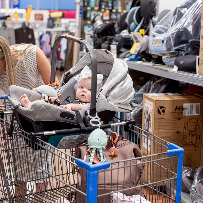 Baby Shopping Cart Seat – Hammock-Style Car Seat Carrier for Hands‑Free Grocery Trips