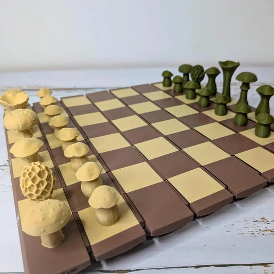 A CHESS SET GROWN FROM THE FOREST FLOOR – NOT A FACTORY.
