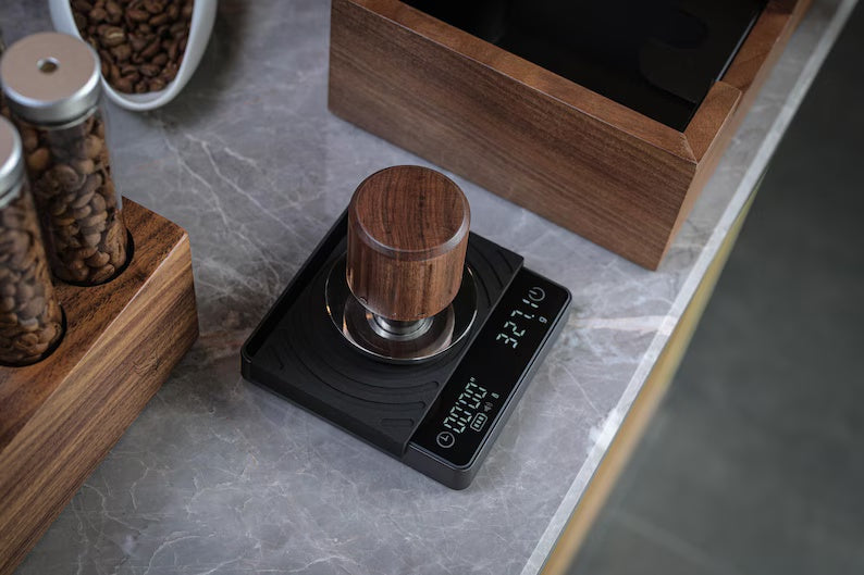 58mm Espresso Tamper – Walnut Handle with Click Feedback