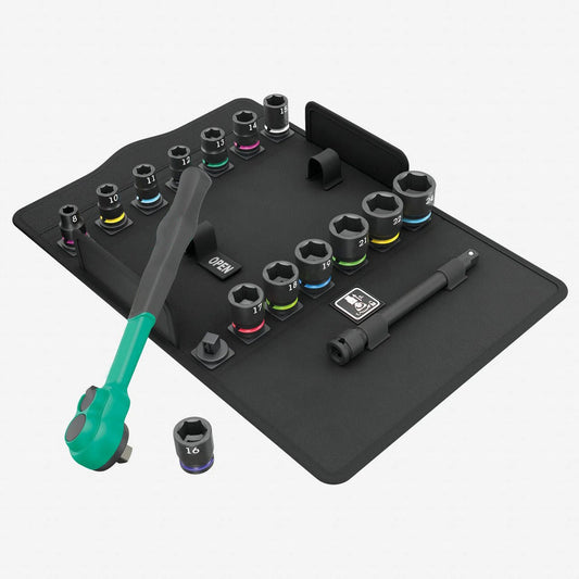 16-Piece Impact-Grade Ratchet Wrench Set – Compact Case, Comfort Grip