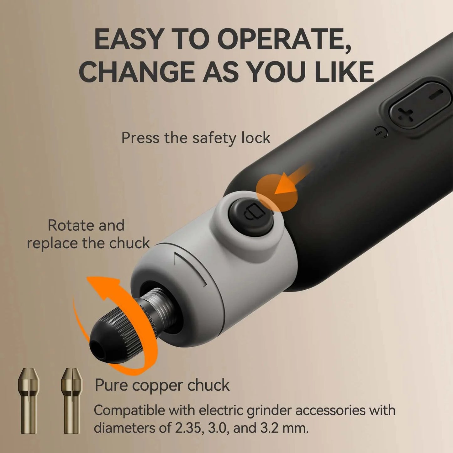Cordless Rotary Engraving Pen – Brushless Motor, 8 Speeds, 65 Accessories