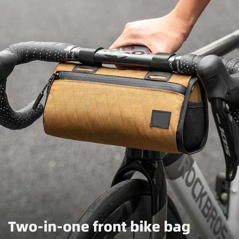 2-in-1 Bicycle Front Bag: Detachable Handlebar Bag, Frame Bag, and Saddle Bag