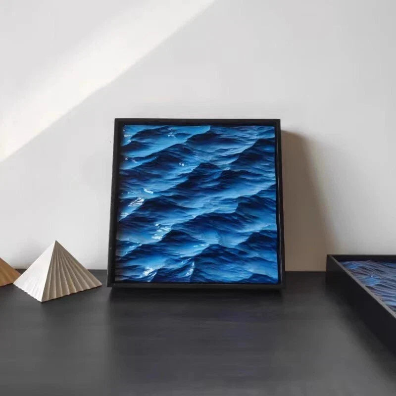 Ocean Plaster Decorative Ornament – Coastal Desktop & Sideboard Art
