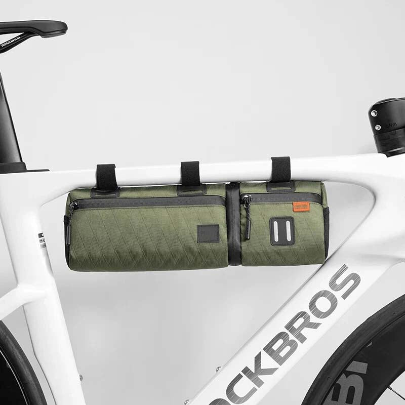 2-in-1 Bicycle Front Bag: Detachable Handlebar Bag, Frame Bag, and Saddle Bag